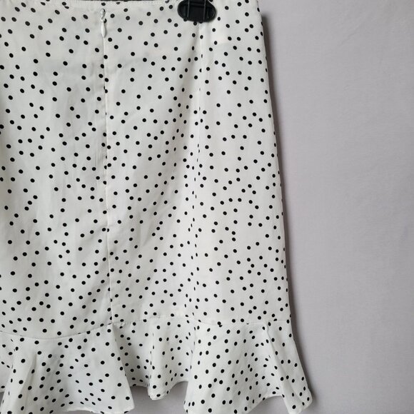 Princess Polly Kiana Polka Dot Mini Skort Black White 10 - Picture 8 of 11
